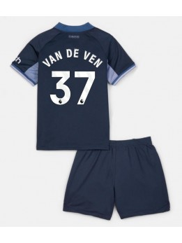 Tottenham Hotspur Micky van de Ven #37 Auswärts Trikotsatz für Kinder 2023-24 Kurzarm (+ Kurze Hosen)